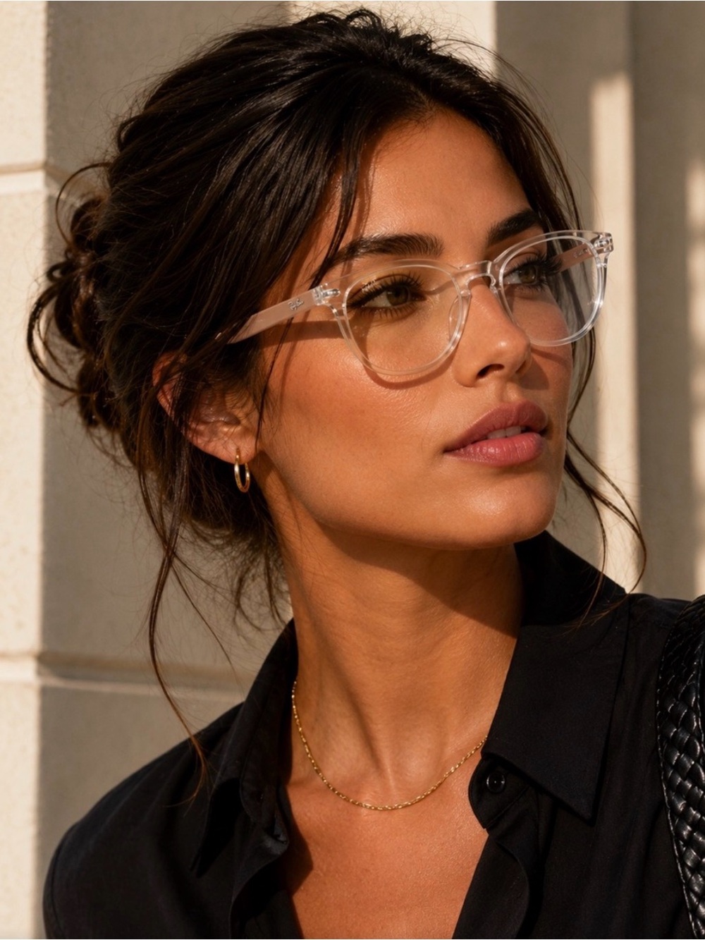 EUC Ray-Ban Clear Frame Glasses with Pale Pink Temples( prescription) - Picture 6 of 7